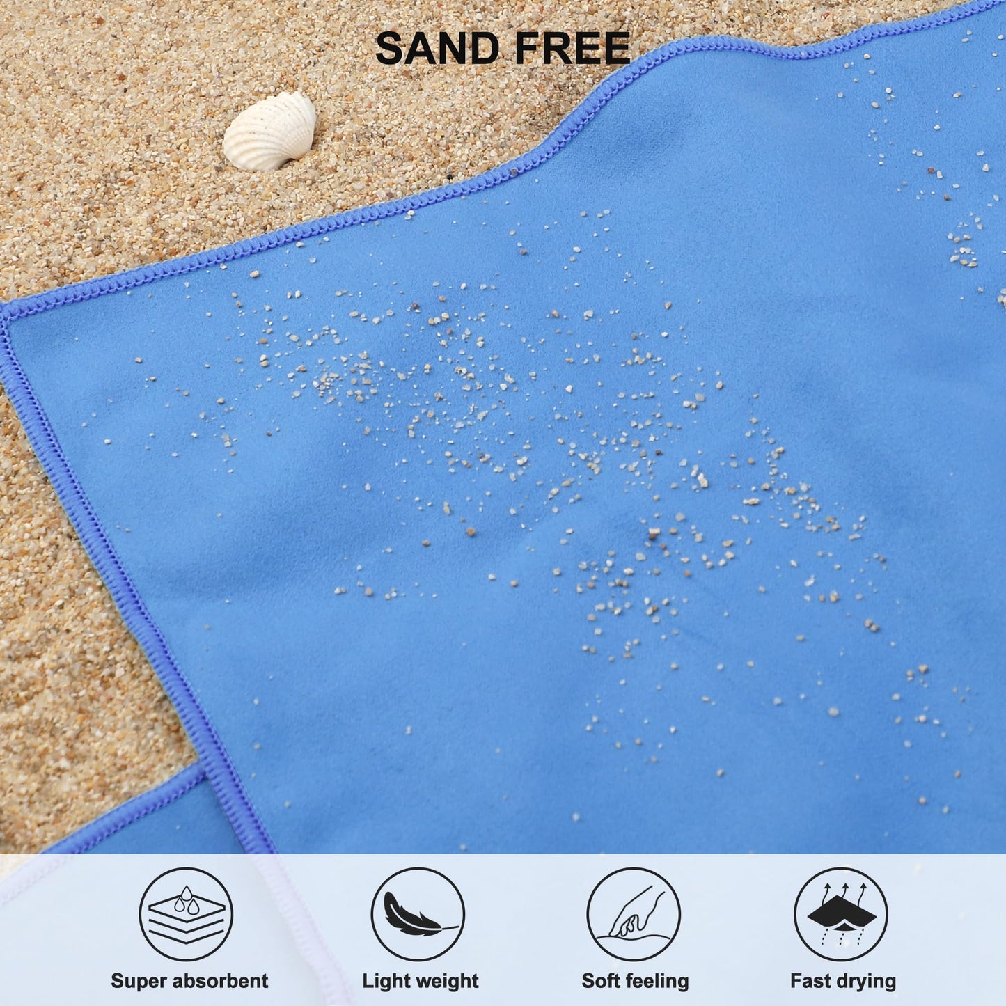 Rainleaf Microfiber Towel Quick Dry Camping & Travel & Gym Towel. Compact