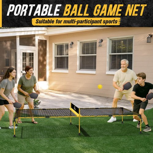 PodiuMax Outdoor Family Game Table Tennis Table, Portable Ping Pong/Pickleball/Volleyball Sport Net, Outdoor Game Set for Adults and Family, Ping Pong Tables for Backyard & Beach & Park