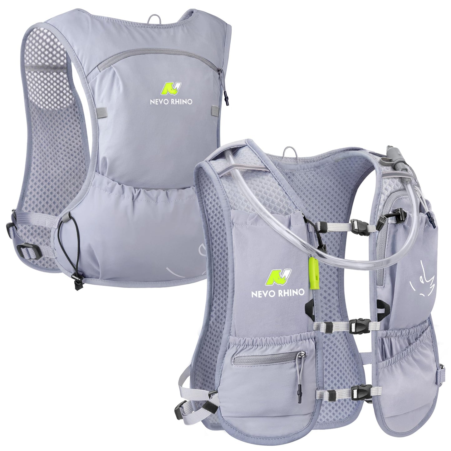 N NEVO RHINO Small Running Vest for Women, Lightweight Hydration Vest with Water Bladder 1.5 Liter, Hydration Backpack for Trail Hiking Cycling Jogging
