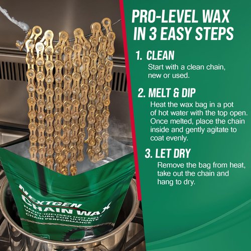 500g Hot Melt Bike Chain Lube – Paraffin Wax with Tungsten Disulfide for Smooth, Quiet Ride – Long-Lasting Bicycle & Motorcycle Chain Lube – Clean, Dry Coating for Maximum Performance