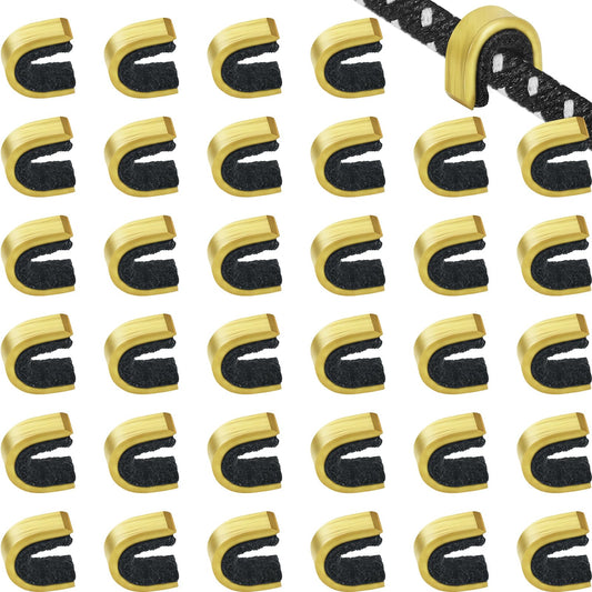 Gejoy 40 Pieces Nock Points Archery String Nocking Points Bow String Buckle Clips for Compound and Recurve Bow (Black)