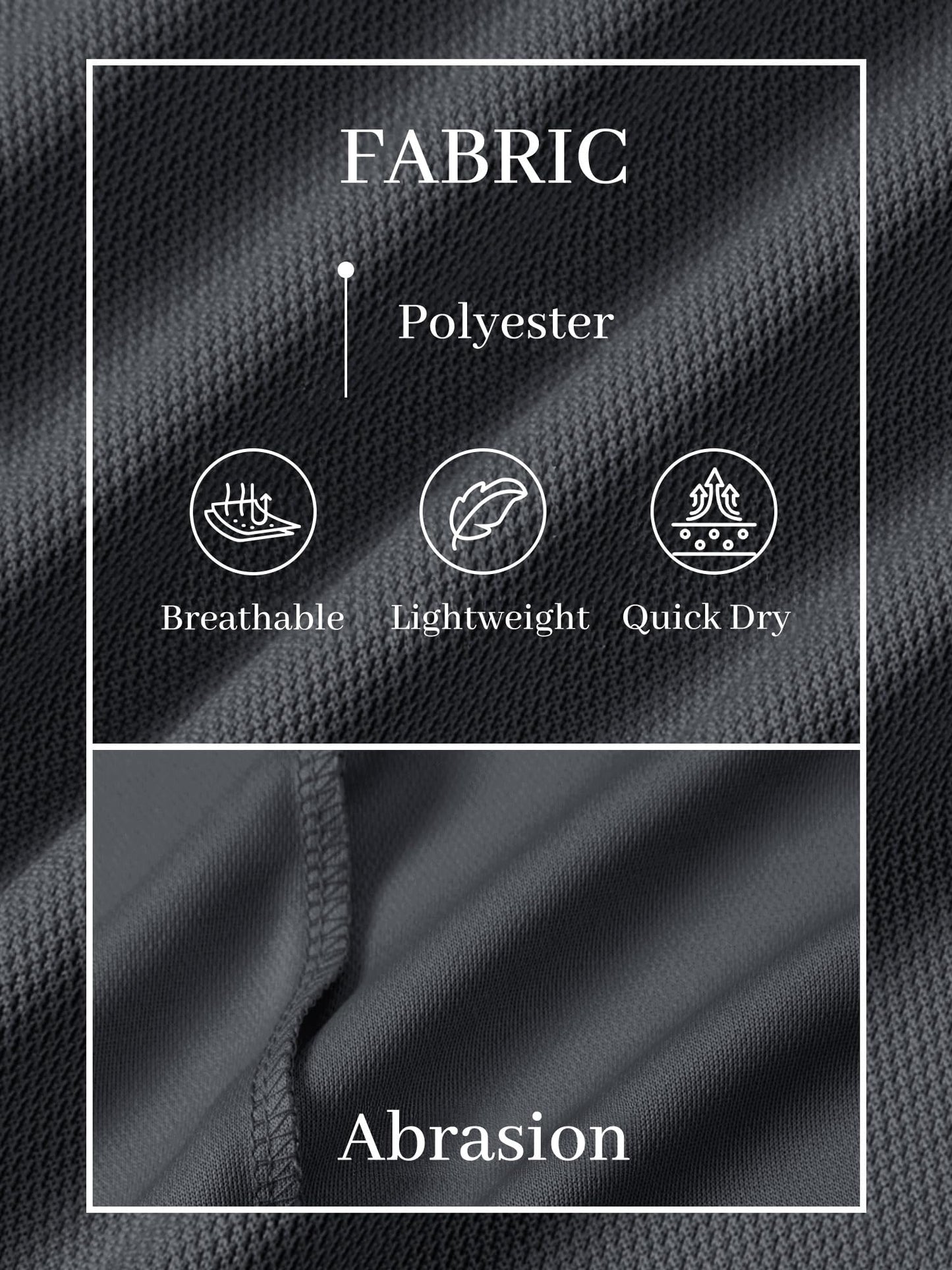 TACVASEN Mens Golf Shirt Dry Fit Mens Polo Shirts Short Sleeve Performance Golf Polos for Men with Collar Work Shirts Dark Grey, M