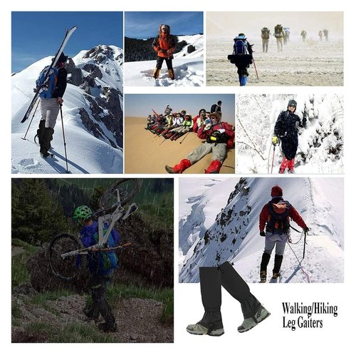 YHJCMBWLBBSH Snake Gaiters, Hunting Gaiters, with Metal Hooks Snowshoe Gaiters for Walking, Climbing, Hiking and Snowshoeing(Green,Small)
