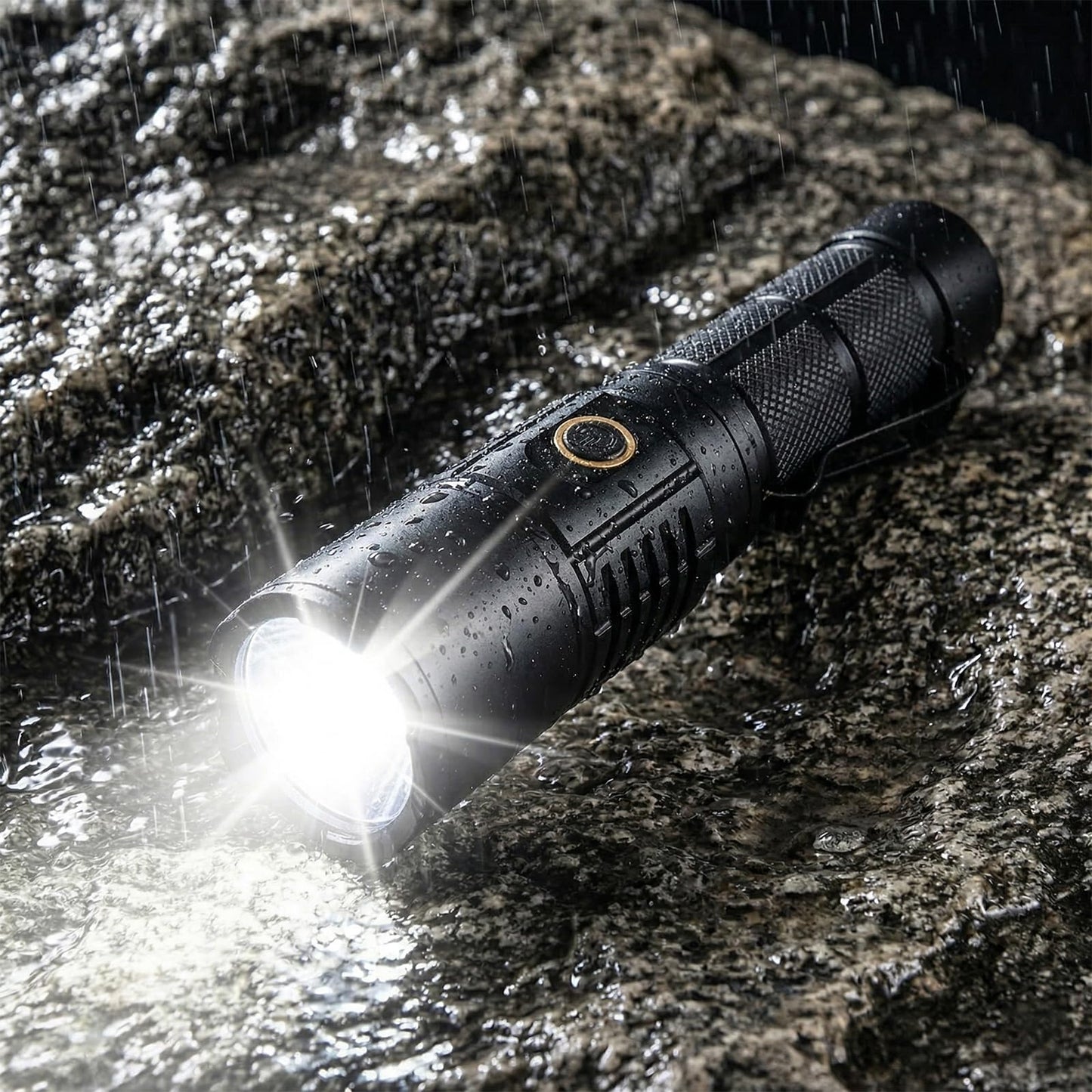 Rechargeable Flashlight,2000 Lumen Tactical Flashlight,Dog Walking Flashlight Fits Pocket & Backpack Clip,IPX4 Waterproof EDC Flashlight for Hiking Camping Car Emergency,USB-C Compact LED Torch