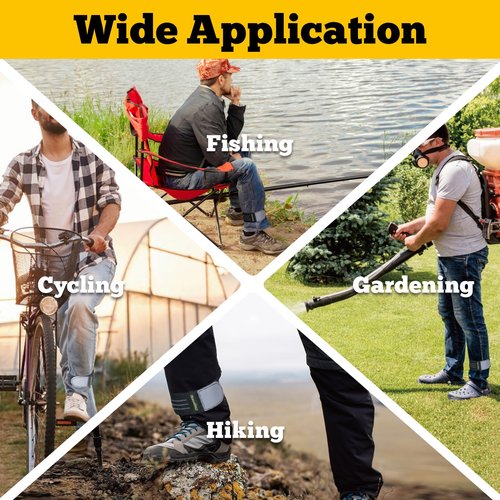 Neracking Ankle Straps, 2pcs Cowboy Boot Straps, Adjustable Elastic Boot Bands for Biking, Hiking, Fishing, Gardening, Military Uniforms Boot Wraps for Cowboy Boots, High Visibility Reflective (Black)