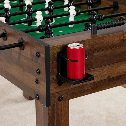 Best Choice Products Large 54 Inch Full-Size Foosball Table for Home, Game Room - Includes 2 Balls, 2 Cup Holders - Walnut