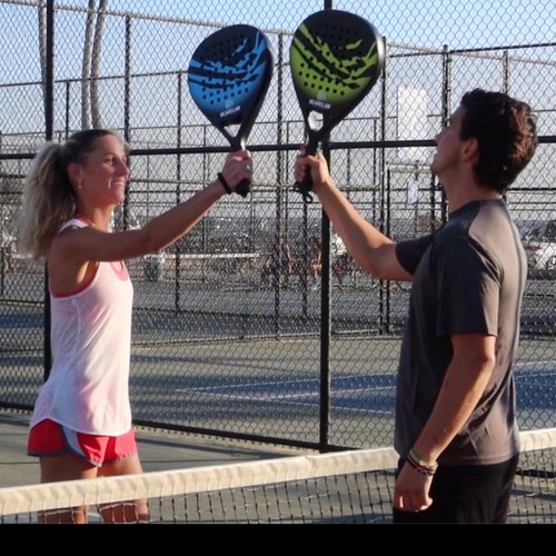 Bearclaw Padel Racket - Blue/Black - Carbon Fiber Surface with EVA Memory, Flex Foam Core - Lightweight Padel Racquet