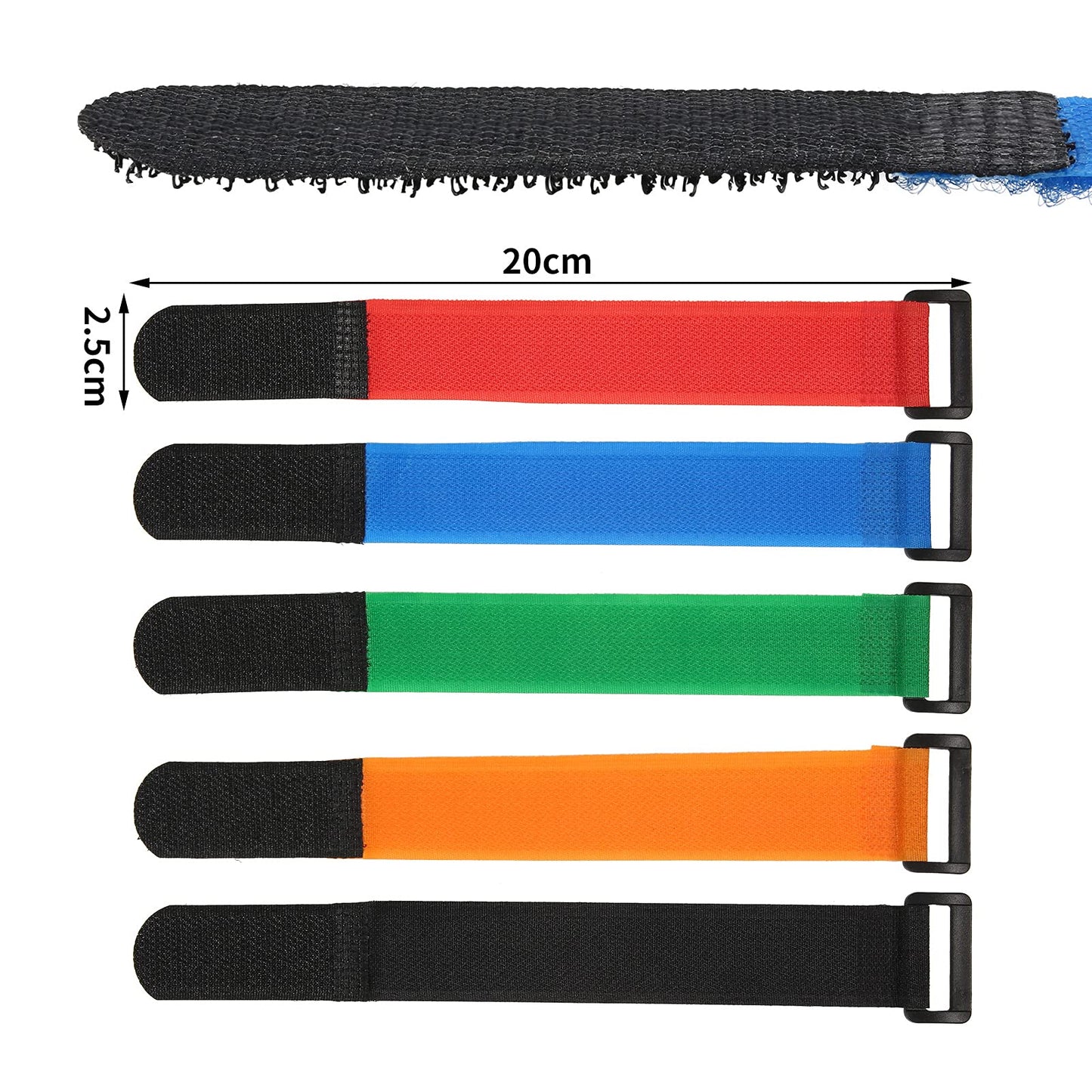 Riakrum Fishing Rod Straps Rod Ties Fishing Pole Belt Straps Holder Strap(Multi Color,20 Pieces)