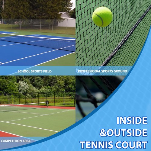 VANCL Tennis Net Outdoor Heavy Duty Professional Tennis Court Net Replacement Professional Tennis Net Nylon for Professional Tennis Courts [Includes 2 Fiberglass Dowels]