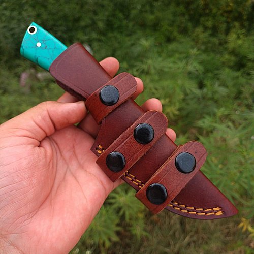 Handmade Edc Small Fixed Blade knife Horizontal Carry Hunting knives for Men, Skinning, Camping Full Tang Knife with Sheath
