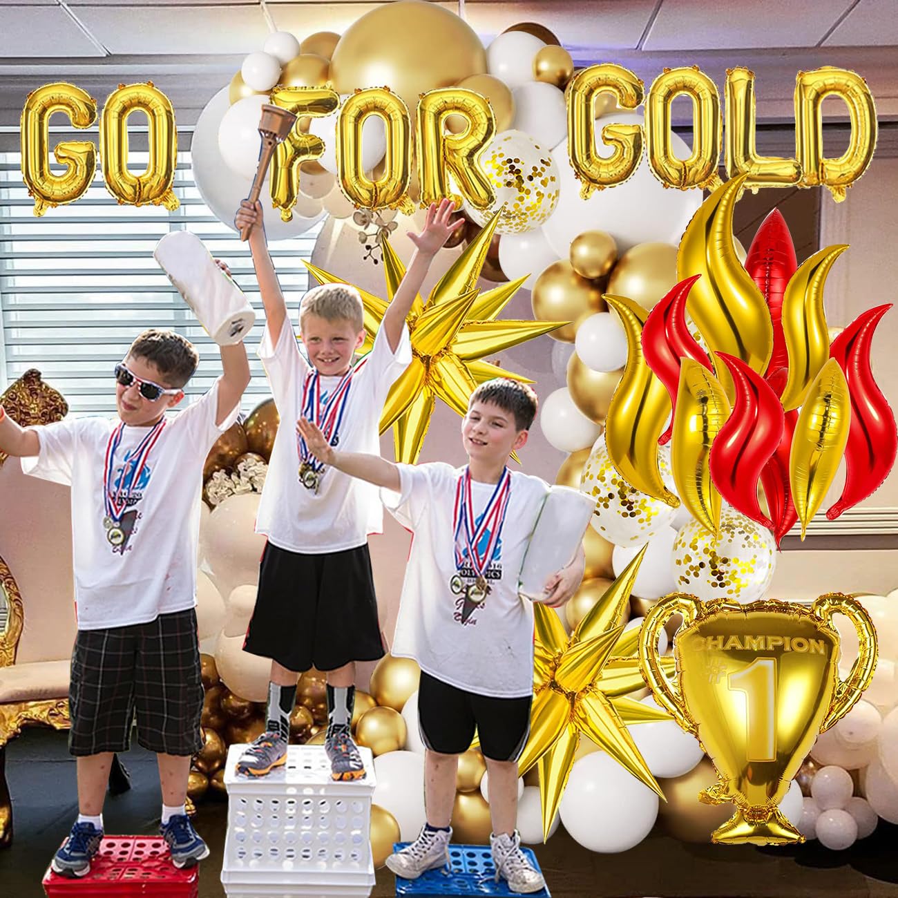 2026 Soccer Party Decorations Kit,World Soccer Party,Champion Foil Balloons,Go For Gold Balloon Party Decor,2026 Soccer Football Party Supplies,2026 Sports Birthday Game Football Party Decorations