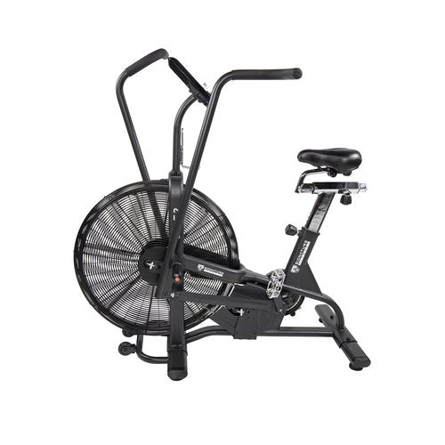 Fitvids Upright Fan Bike with Adjustable Seat and Handlebars for HIIT and Cardio Training, Black