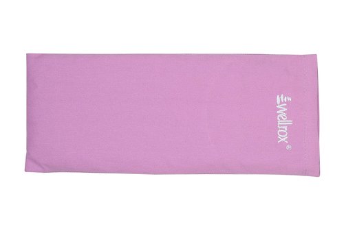 Wellrox Weighted Eye Pillow - Flaxseeds & Lavender Eye Pillow Weighted for Restorative Yoga, Meditation & Stress Relief (Lavender, Scented)