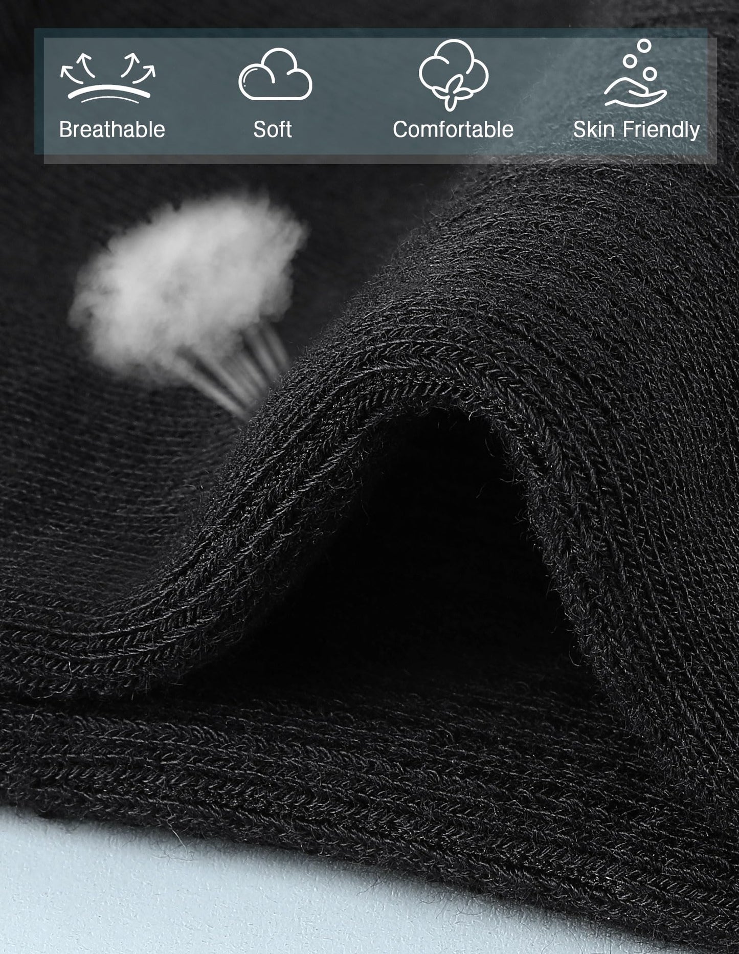 Airacker Athletic Crew Socks - Breathable Performance Running Socks (6 Pairs)