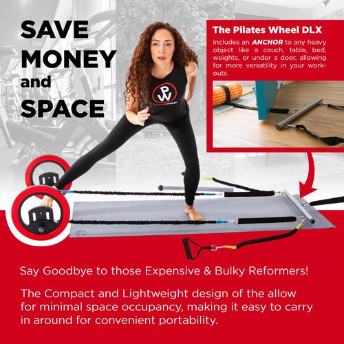 Trend Makers Pilates Wheel Digital Deluxe Adds an Anchor to Expand The Exercise Repertoire - Plus a Nutrition Guide and 15 Online Instructional Videos