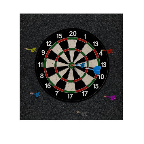 Rdutuok Dart Board Wall Protectors 4pcs 12x12x0.5 Self-Adhesive Dart Board Surround Backing Tiles Heavy Duty Dart Board Backboards Felt Wall Protection for Man Cave, Party & Game Room