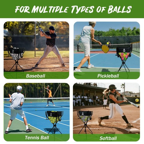 G-Squared BCDY1 Heavy Duty Ball Caddy,Holds 100+ Balls, Tool Free Assembly and Detachable Bag, Ideal for Solo/Pro Training, Easy Move