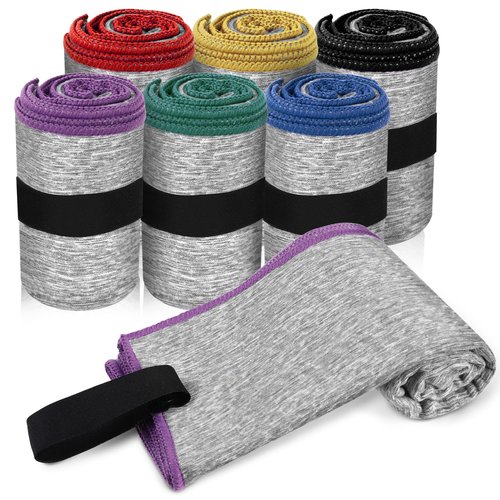 DIVINA VITAE 6Pcs Microfiber Gym Towels for Men Women, Ultra Soft Yoga Towels Fast Drying Sweat Towels for Body Sweat Sports Exercise Running Riding Hiking Camping(15.5 x 31inch)