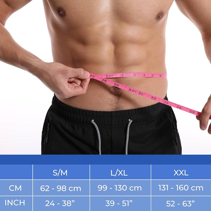 Hernia Support Belt for Men & Women | Abdominal Binder with Double-Thickness Navel Pad (L/XL 39-52 in)