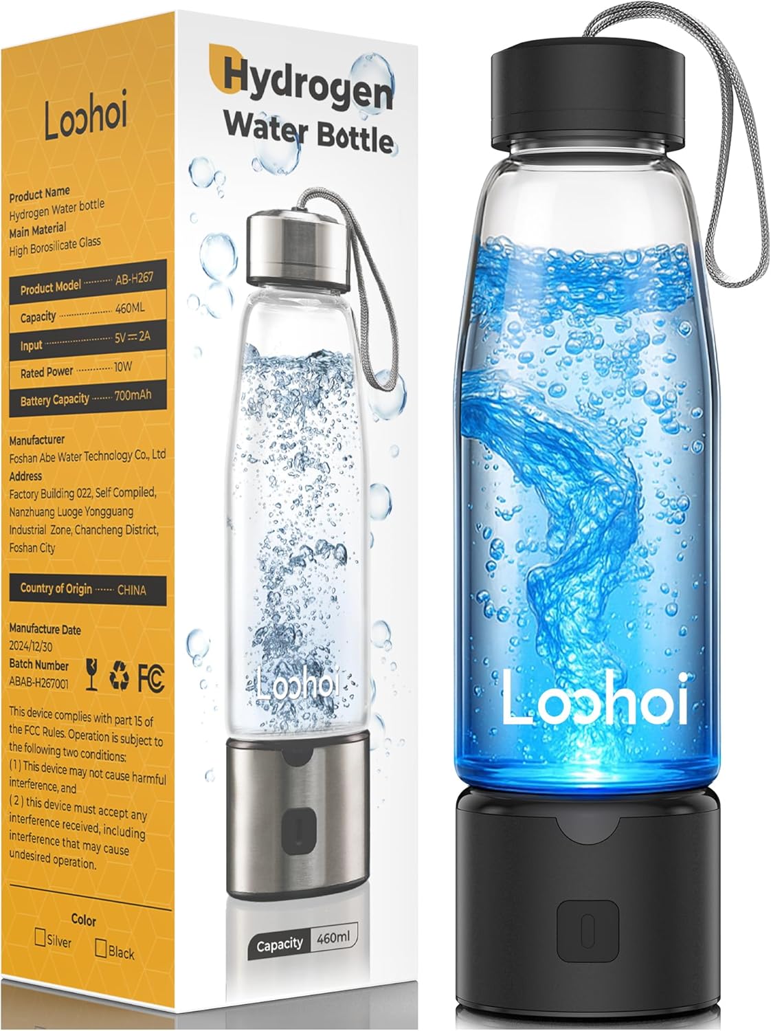 Hydrogen Water Bottle-2025 New Upgraded Hydrogen Water Generator with SPE/PEM Tech,16 OZ Portable Hydrogenated Rich Water Cup Hydro Machine,Health Gift for Home & Family