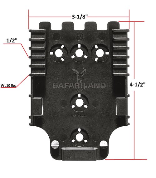 Safariland QLS 1-2 Quick Locking System Kit, Platform Attachment for Duty Holsters and Accessories with Locking Fork and Receiver Plate - Level 1 Retention, Black