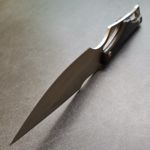 DOOM BLADE Full Tang 8.27" Tactical Fixed Blade Knife with Sheath - Made of Stainless Steel - Bushcraft and Camping Knife Survival - Perfect EDC Hunting Knife (Silvery)