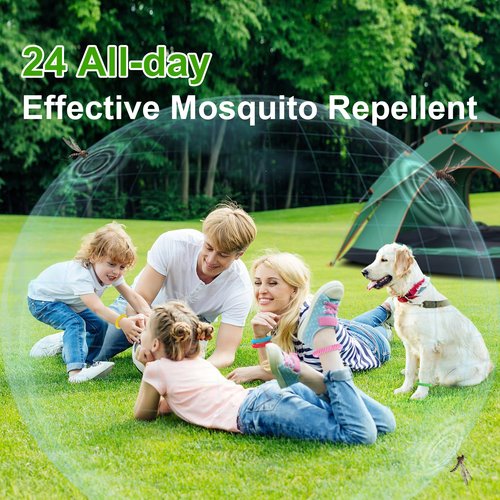 BuggyBands 48 Pack Mosquito Repellent Bracelets, Individually Wrapped, DEET Free, Natural and Waterproof Bands
