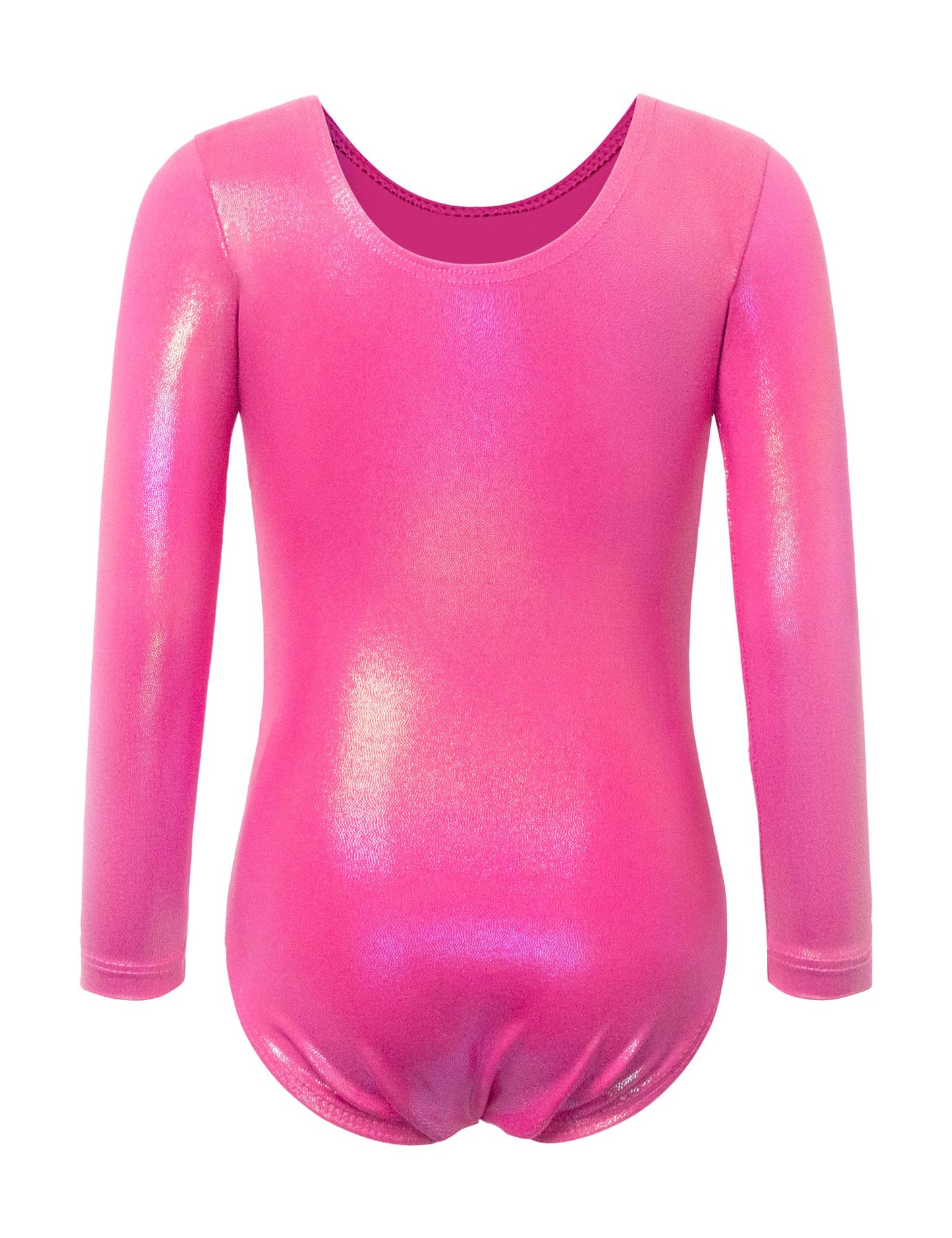 Nokecina Girls Gymnastics Leotards Size 6-7 Years Old Sparkly Rose Long Sleeve Gym Outfits for Kids Tumbling Class