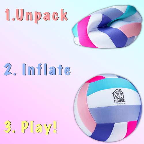 In The House Soft Indoor Volleyball for Girls (Ages 3+) – Realistic Feel and Bounce Home Training Ball for Indoor Play - Bring VBall Practice Home - Great Gift for any Volleyball Player