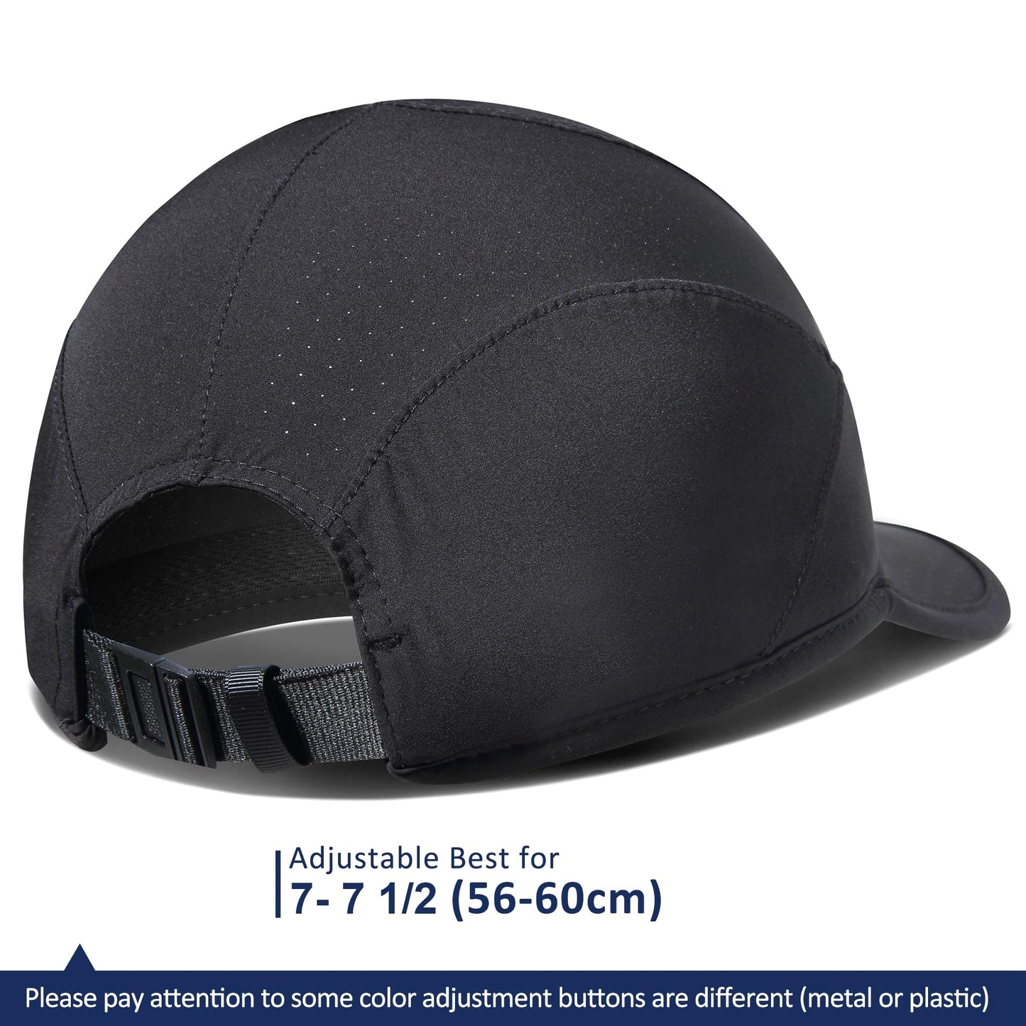 Sport Cap,Soft Brim Lightweight Running Hat Breathable Baseball Cap Quick Dry Sport Caps Cooling Portable Sun Hats for Men and Woman Performance Cloth Workouts and Outdoor Activities Black