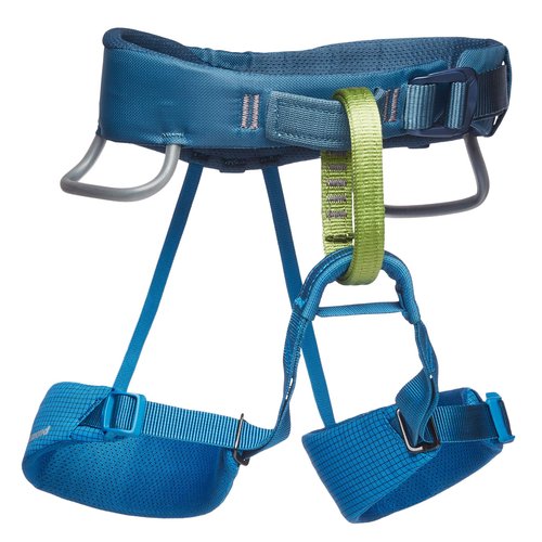BLACK DIAMOND Kids Momentum Climbing Harness, Kingfisher, One Size, Fits Most Children Between 35-80 lbs