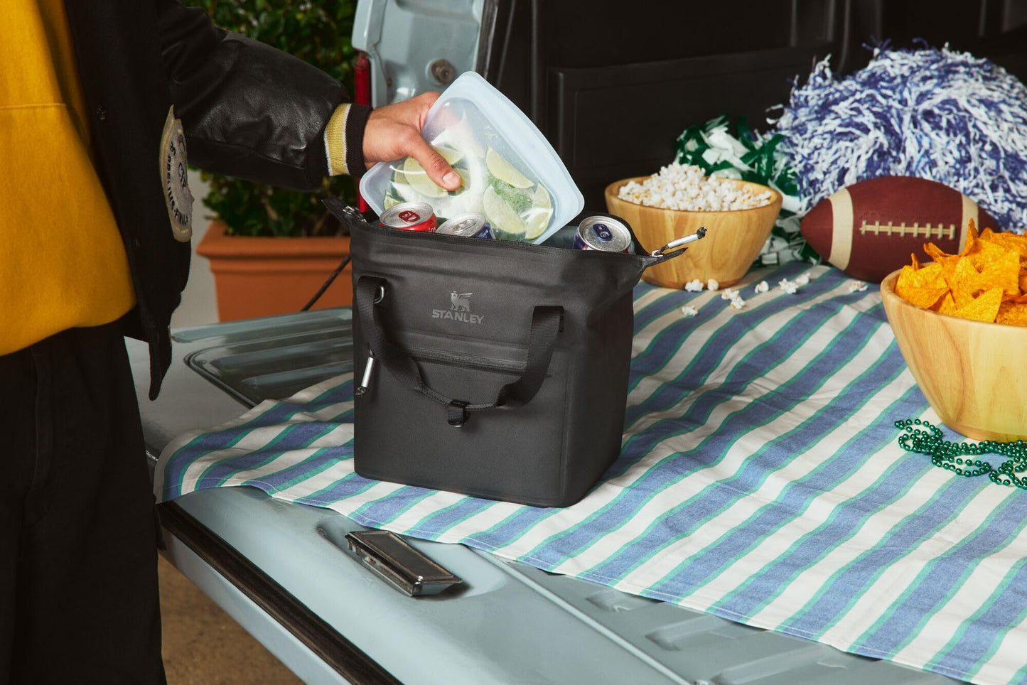 STANLEY All Day Julienne Midi Soft Cooler Bag and Lunch Box 12 Quarts | 20 Can Cooler with Handles and Strap | Stays Cold for Hours | Insulated Travel Bag with Zipper | BPA-Free | Stone