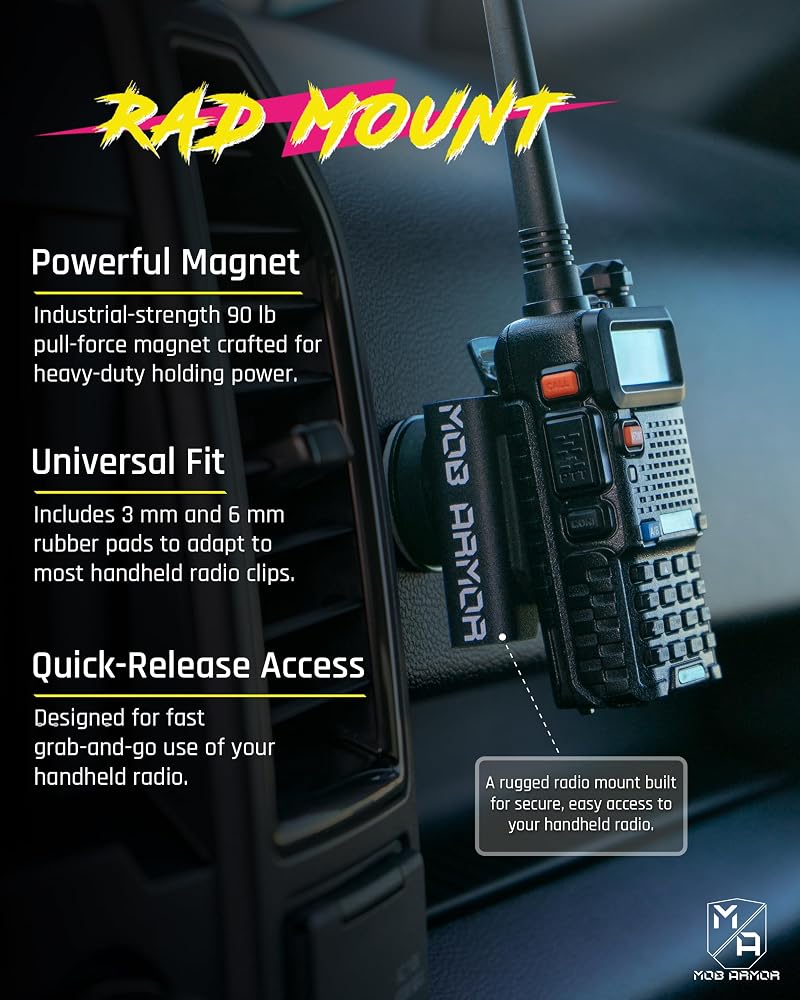 Magnetic Radio Mount Kit for Off-Road Handheld Radios