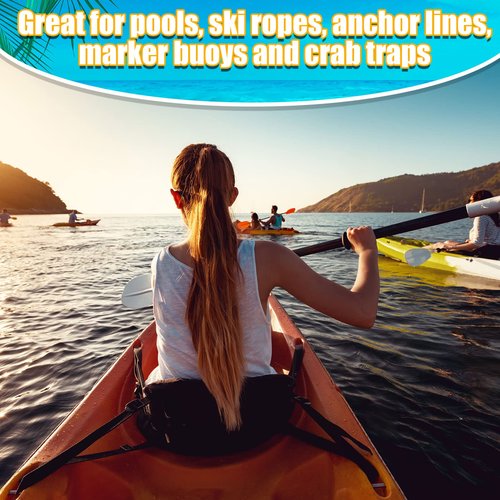 Lewtemi 4 Pcs Buoys Floats Rope Floats Marine, 4.72'' x 2.75'', 3/5'' Hole Deep Water Fishing Marker Buoys Bulk for Boats Swimming Kayak Crabbing Trail Dock Pool (Yellow)