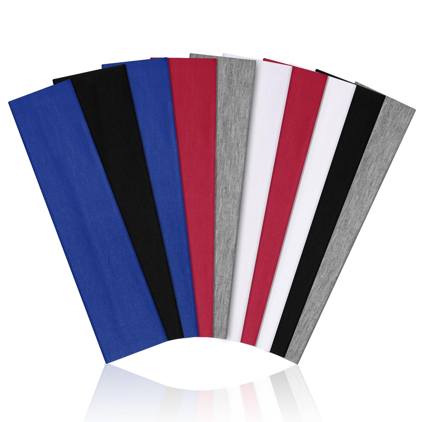 10 PCS Headbands for Women - Fashion Non Slip Cotton Headbands for Women and Men Perfect for Sports and Outdoor Activities in Summer,Including Running, Yoga, Cycling, Gym Workouts