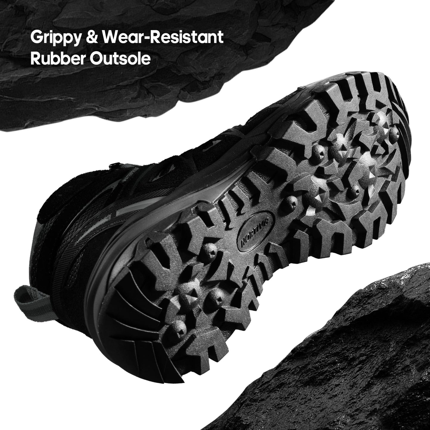 NORTIV 8 Women's Waterproof Hiking Boots Outdoor Trekking Camping Trail Hiking Boot Seeker,Size 5,Black/Pink,SNHB211W