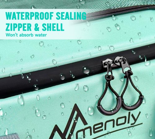 MENOLY Paddle Board Accessories Cooler, Sup Kayak Deck Cooler Bag with Waterproof Phone Pouch, Adjustable Strap, Bottle Opener, Fit 30 Cans for for Paddleboarding, Kayaking, Camping