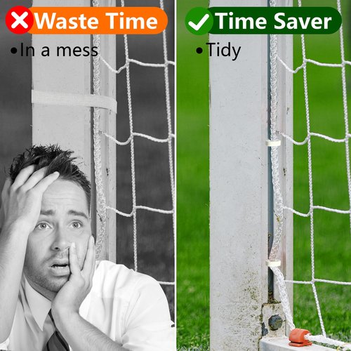 RunNico 50Pcs Soccer Net Clips, Goal Net Clips, Plastic Football Net Clip for Soccer Training and Gaming Attachment