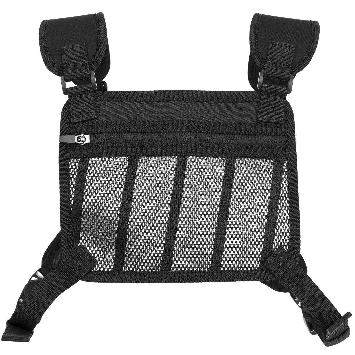 WOLF TACTICAL Men Chest Pack - Lightweight Running Vest, Water Resistant, Black