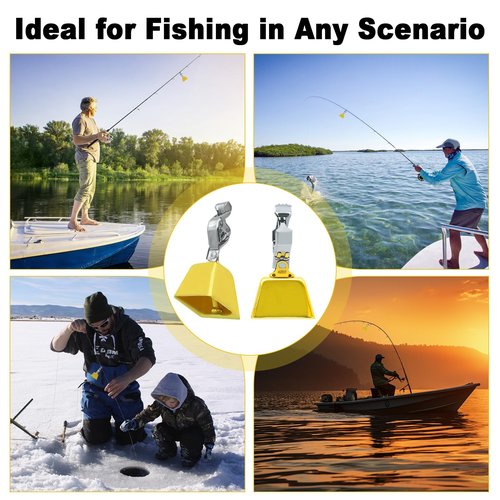 KCMOSGI 12 Pcs Fishing Bells,Fishing Pole Bells,Catfishing Equipment,for Fishing Bells for Rods
