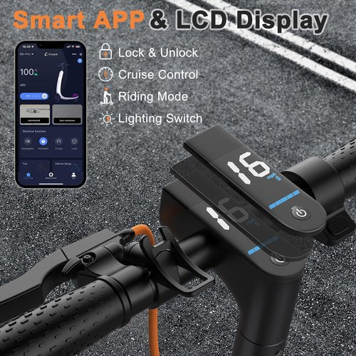 VOLPAM Electric Scooter, 350W/500W, 8.5"/10" Tires, 12/21/28 Miles Range, 16/19/22Mph, Folding E-Scooter with Dual Braking (8.5''-12Miles-350W)