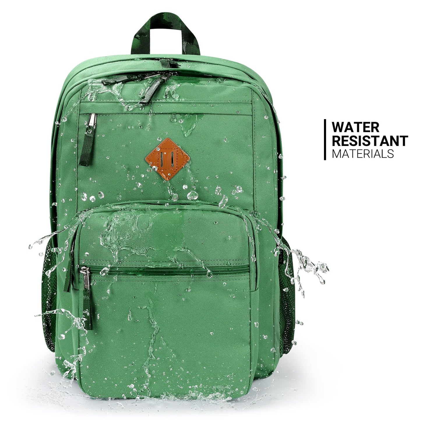 ZORFIN 26L Backpack for College, and Travel: Water Resistant Bookbag - Lemon Green