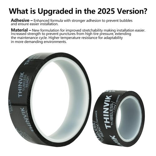 Thinvik Upgraded Tubeless Bike Wheel Rim Tape Width 21/23/25/27/29/31/33/35 mm x Length 5.5m/18.04ft Roll Anti Puncture for Mountain&Road Bike Wheel Carbon set-21mm