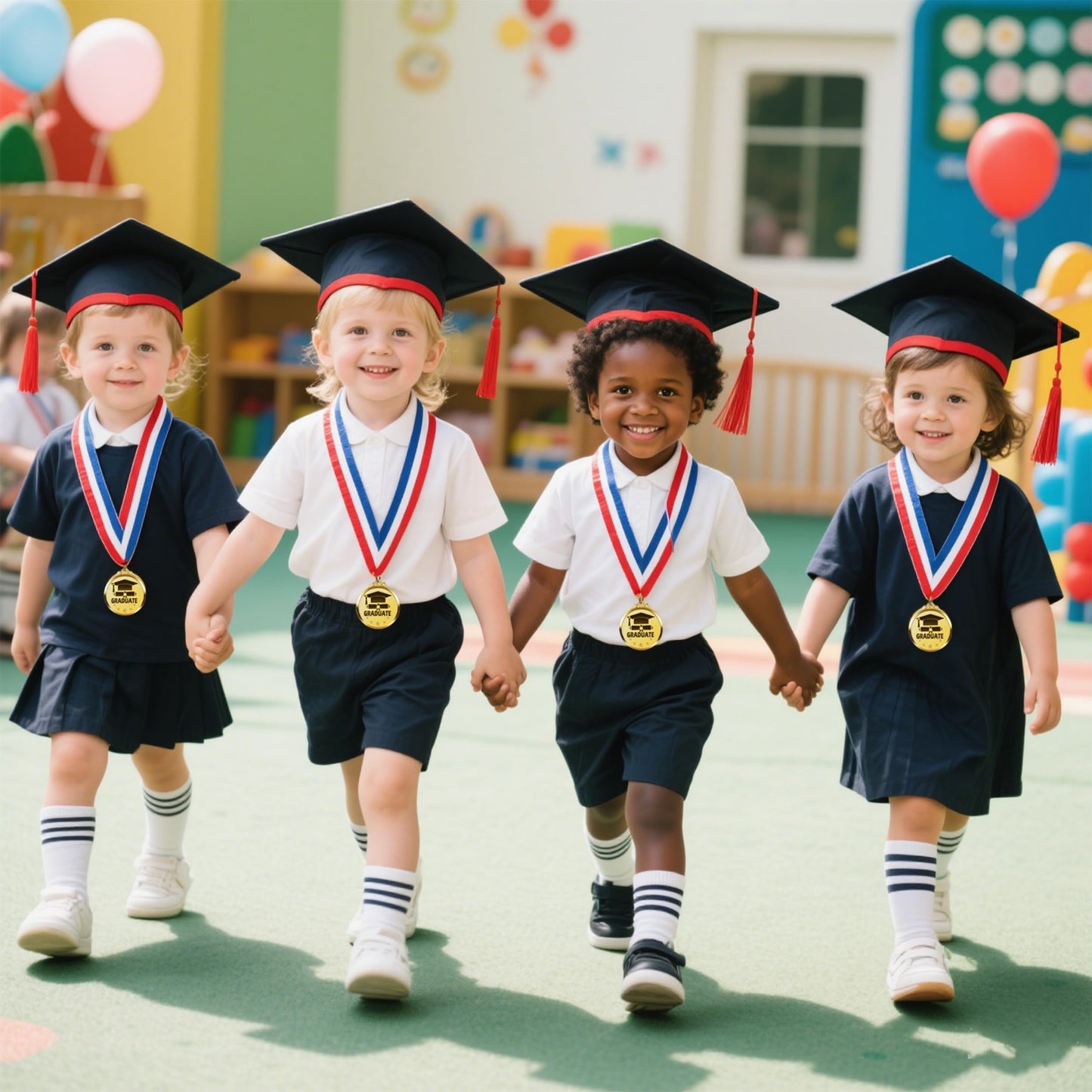 LZHZH 30 Pcs Graduation Medallion 2", Graduation Award Medal with Neck Ribbon, Graduation Medals for Students Graduation Party Favors Supplies
