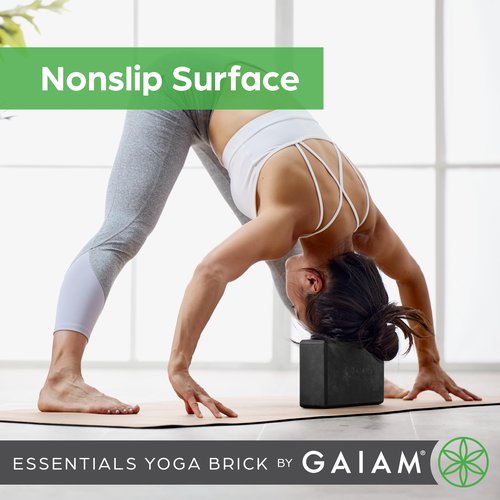 Gaiam Essentials Yoga Brick EVA Foam Block Accessories for Yoga, Meditation, Pilates, Stretching (Teal) - 2 Pack