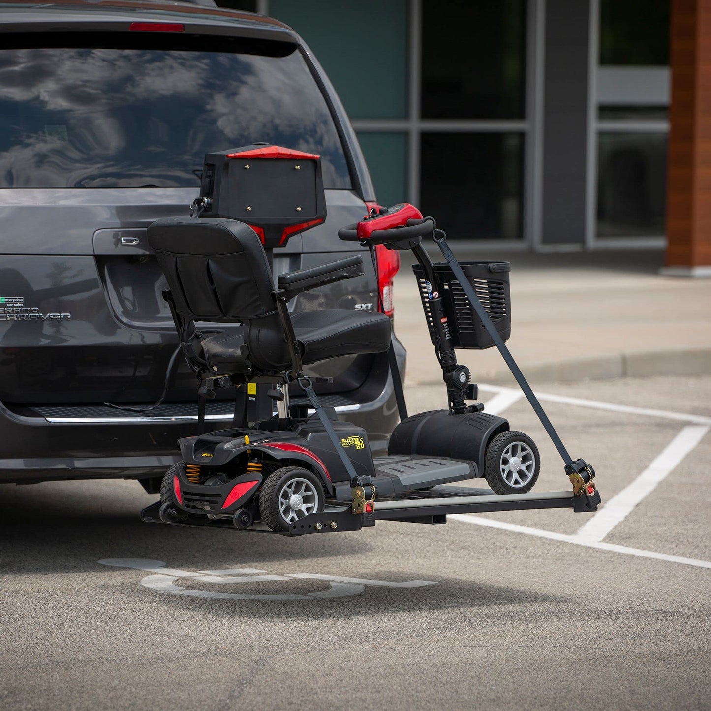 Electric Mobility Scooter Carrier for Car, SUV, 350 lb Capacity, Silver Spring