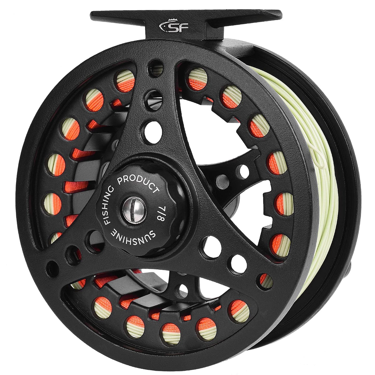 SF Large Arbor Fly Fishing Reel with Aluminum Alloy Body 5/6wt Die-Cast Fly Reel Matt Black