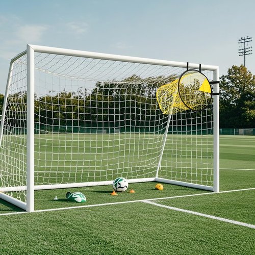 Soccer Goald Shooting Target Net: Top Bins Soccer Target Net for Goals Training Practice Equipment Easy to Attach and Detach
