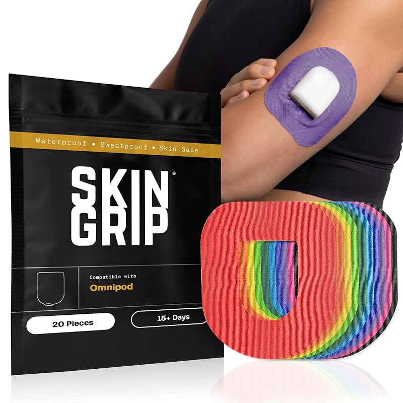 Skin Grip Omnipod 5 Adhesive Patches - Rainbow Pack (Also Fits OmniPod Dash)