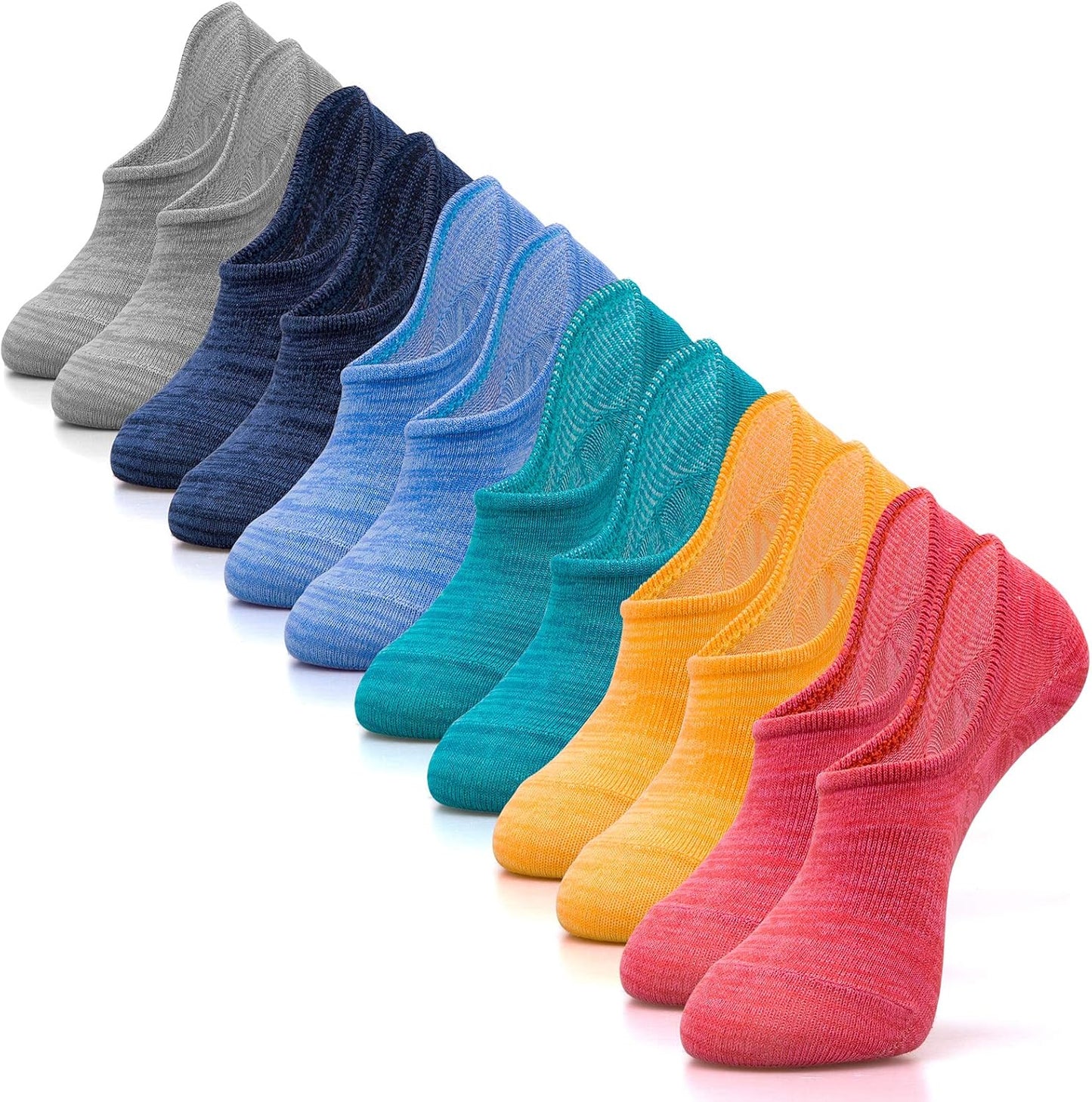 IDEGG No Show Socks Womens and Men Low Cut Ankle Short Anti-slid Athletic Running Novelty Casual Invisible Liner Socks
